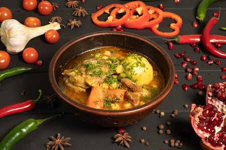 Пити из баранины в казане