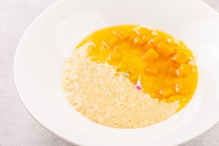 Пшенная каша с чатни и облепихой