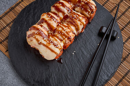 Ролл Эби чиз с курицей и грибами