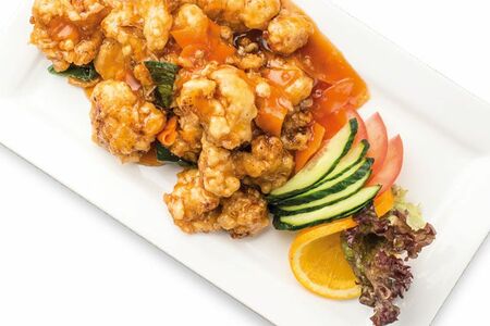 Цветная капуста в кисло-сладком соусе