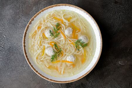 Суп-лапша с куриными фрикадельками