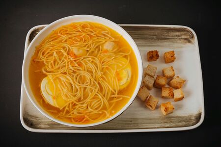 Куриный суп-лапша с фрикадельками