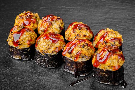 Запеченный с мидиями