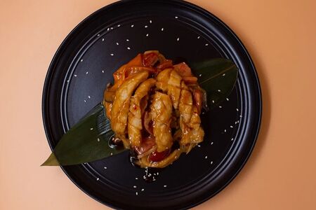 Гаюй из кальмаров с бамбуком и овощами