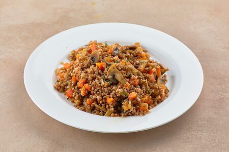 Греча с грибами