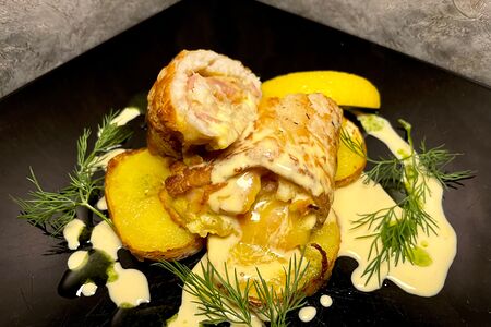 Филе окуня карри с картофелем