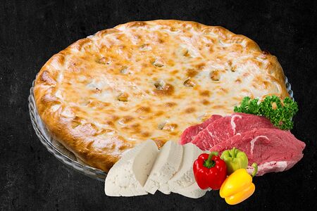 Пирог с мясом и сыром и болгарским перцем