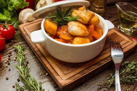 Овощное рагу с курицей