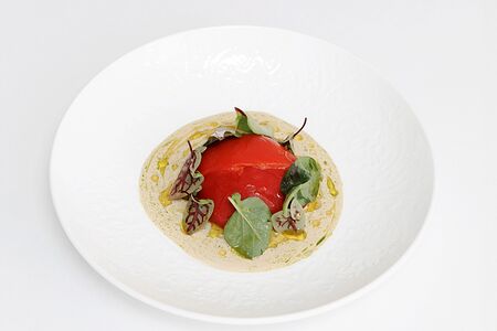 Запеченный перец с донскими сырами и сливочным соусом