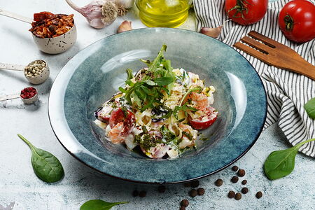 Фетучини с креветками