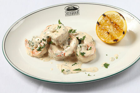 Тигровые креветки в сливочном соусе