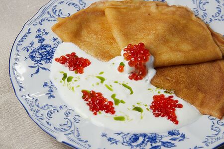 Блины с икрой