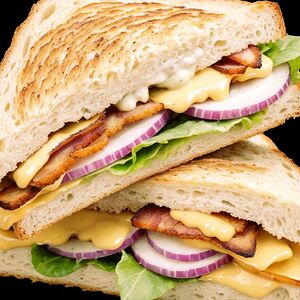 C беконом и сыром