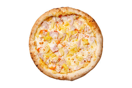 Пицца с курицей и ананасами