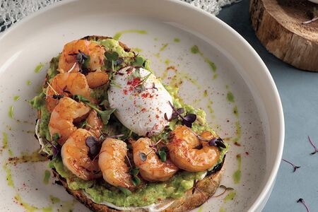 Смореброд с креветками