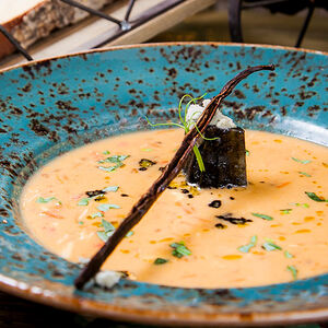 Крабовый суп с чечевицей