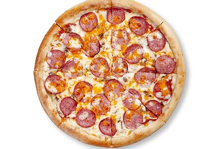 Пицца мясная на толстом тесте