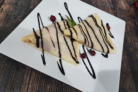 Блины с бананом и шоколадом