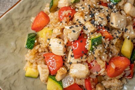 Тяхан с курицей