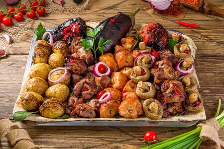 Ассорти Мякоть с овощами №1