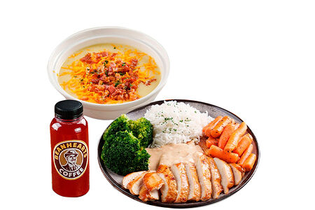 Комбо куриное филе с супом лапшой