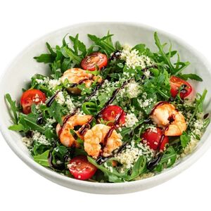 Салат руккола с креветками