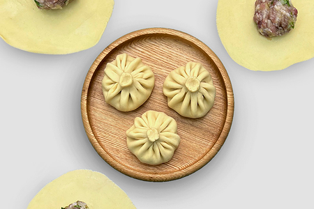 Хинкали с зеленью