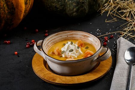 Крем-суп Тыквенный с креветками