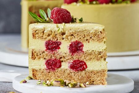 Торт Фисташка-малина