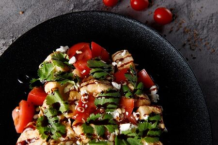 Салат с хрустящими баклажанами