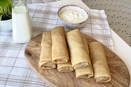 Блины с творогом