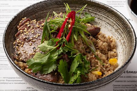 Рис по-японски с телятиной