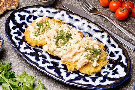Драники с курицей