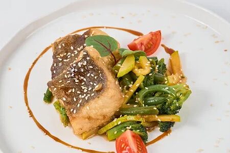 Треска с овощами