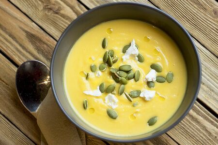 Суп-крем тыквенный с сыром сиртаки