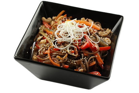 Гречневая лапша с овощами