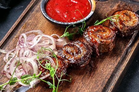 Рулет мясной барбекю