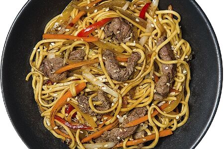 Рамен с говядиной в терияки соусе