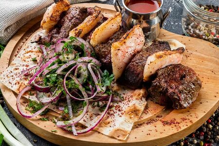 Шашлык из говяжьей печени