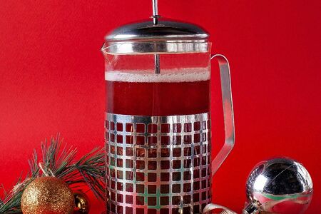 Клюквенный чёрный чай с ананасом