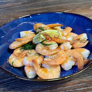 Отварные тигровые креветки