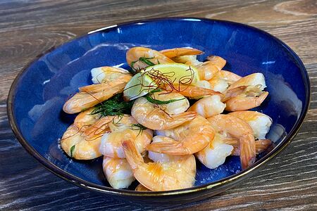 Отварные тигровые креветки