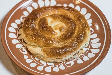 Запеченная Плацинда с брынзой и зеленым луком