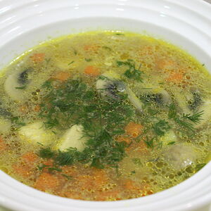 Суп из шампиньонов и курицы