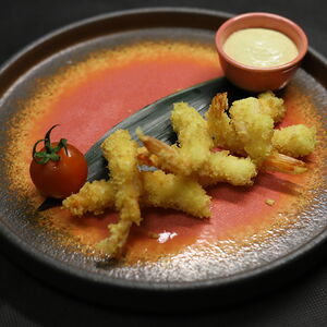 Жареные тигровые креветки