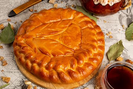 Пирог с зеленым луком и яйцом