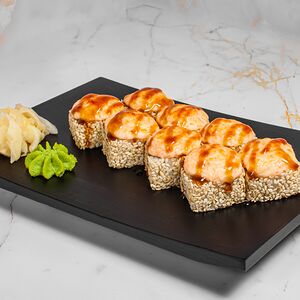 Запечённый ролл с лососем