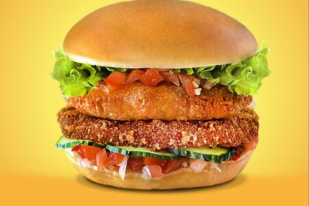 Веган с картофельным драником