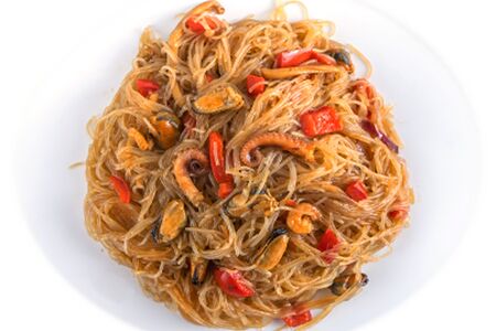 Фунчоза с морепродуктами (вок)