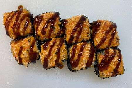 Запеченный ролл с крабом и угрем